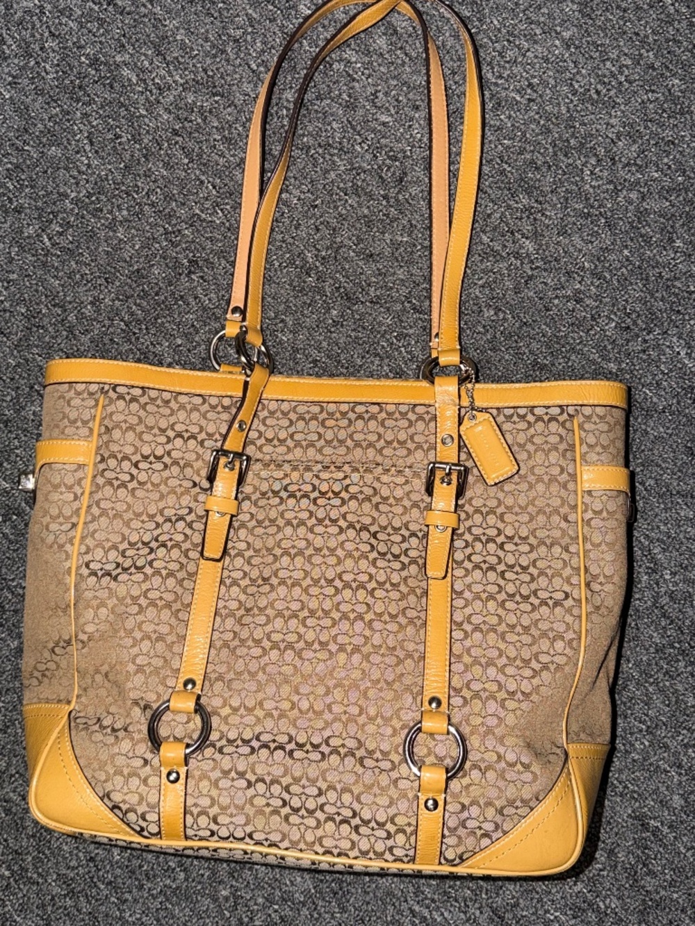 Vintage Coach Signature Jacquard Gallery Tote
